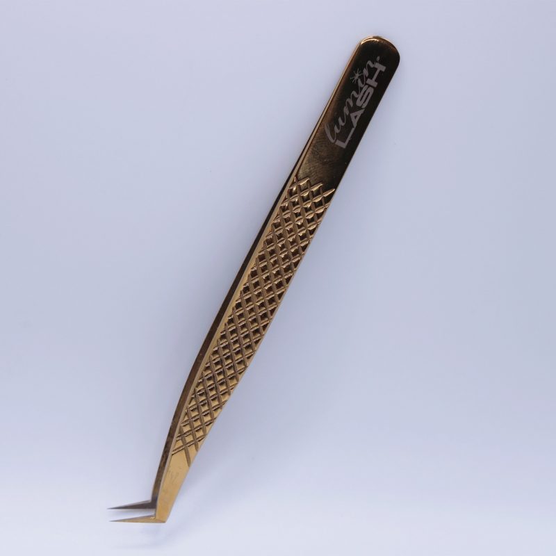 Volume-Gold Diamond Grip Fine Fiber Tip Tweezer