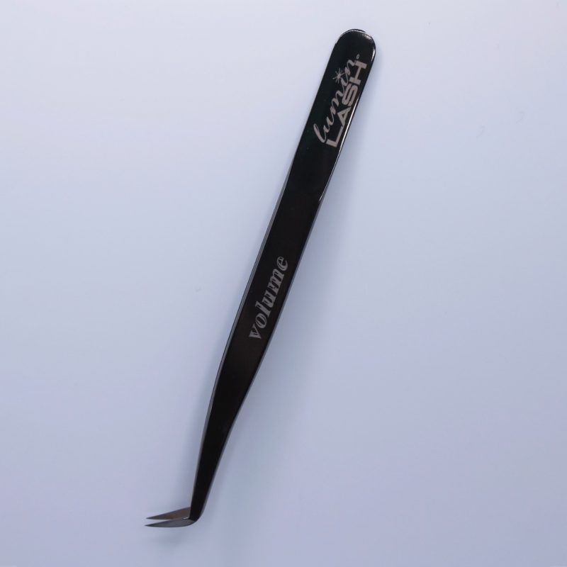 Volume-Nano Black Curved Fiber Tip Tweezers