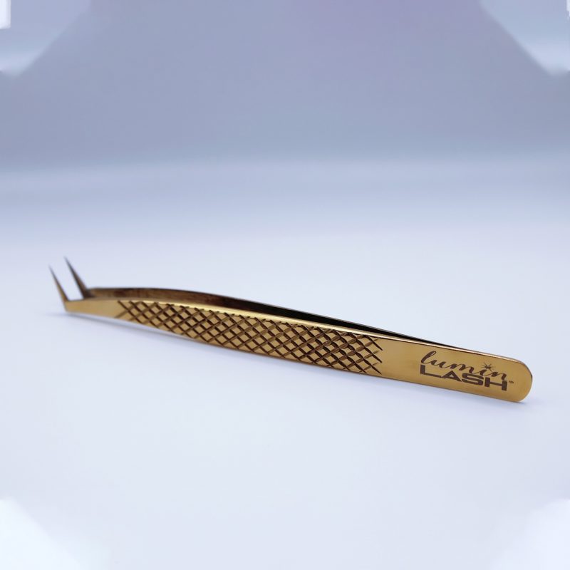 Volume-Gold Diamond Grip Fine Fiber Tip Tweezer