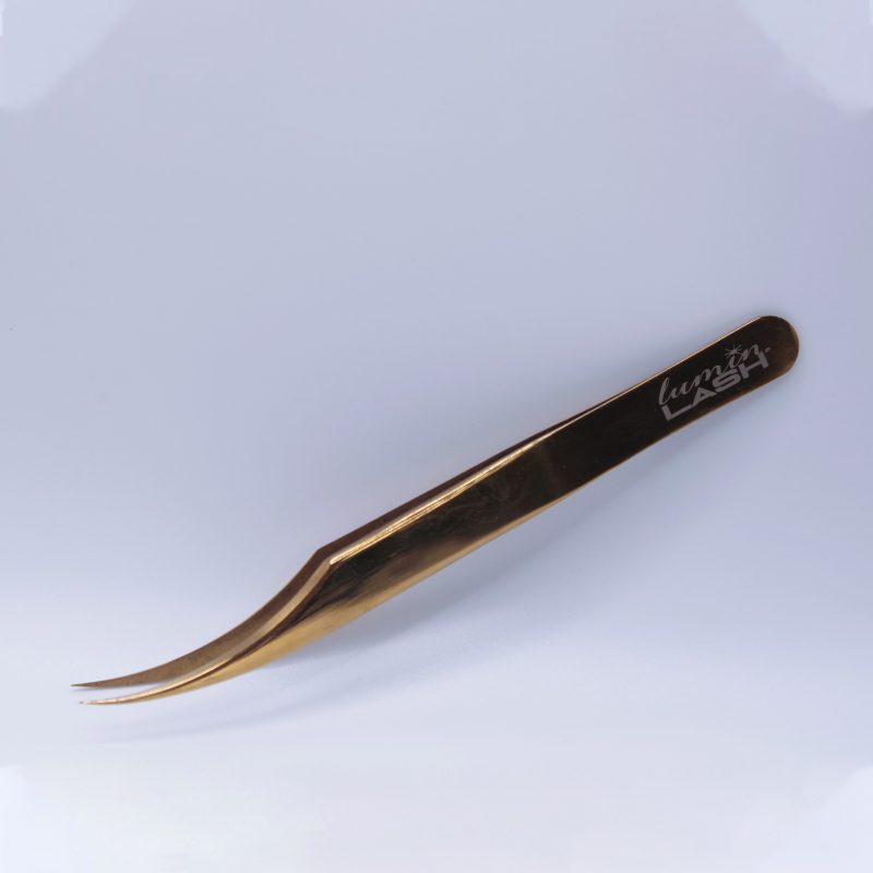 Isolation Gold Curved Tweezer