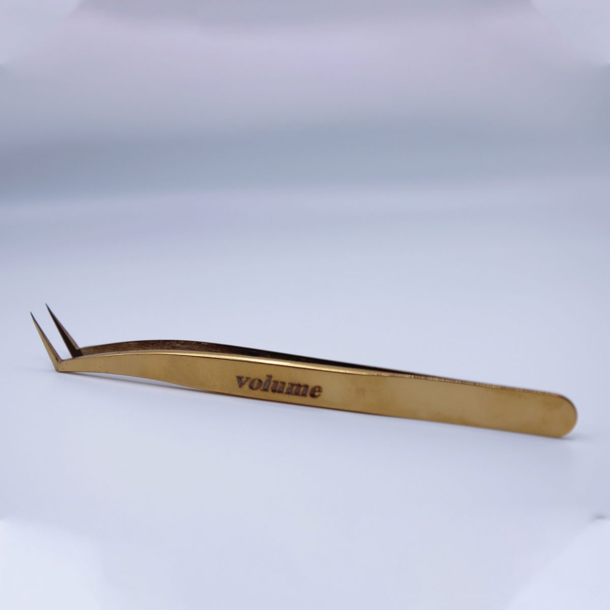 Volume-Gold L Shape Fiber Tip Tweezer – Xtra Long